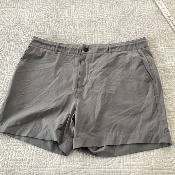 Faherty All Day Shorts Gray Size 36 Grey Casual Drawstring Pockets Performance L - Picture 6 of 9